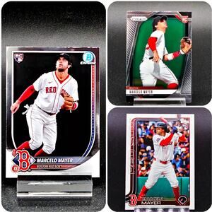 Marcelo Mayer Bowman Chrome Prizm RC's Boston Red Sox Top Prospect